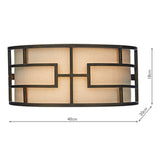 2 Light Wall Light Bronze With Shade
