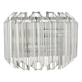 2 Light Wall Light Glass & Polished Chrome