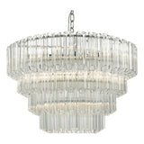 TUV1308 4 Tier 9 Light Chandelier Crystal & Polished Chrome