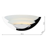 Glass 2 Disc Wall Bracket Chrome