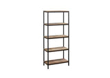 URB5TBCRUS 5 Tier Bookcase Brown