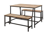 URBDSBRUS Dining Table & Bench Set Brown