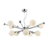 URS2350 10 Light Pendant Polished Chrome Opal Glass