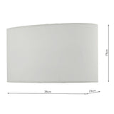 Ivory Faux Silk Oval Shade 34Cm