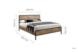 URBB46RUS Double Bed Rustic