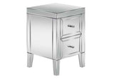 VAL2BSMIR 2 Drawer Bedside White