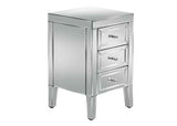 VAL3BSMIR 3 Drawer Bedside White