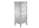 VAL5NCMIR 5 Drawer Narrow Chest White