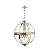 VAN0538 5 Light Pendant Polished Nickel And Clear