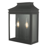 VAP5022 2 Light Coach Lantern Outdoor Wall Light Matt Black Ip44