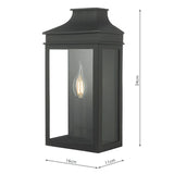 Coach Lantern Outdoor Wall Light Matt Black Ip44