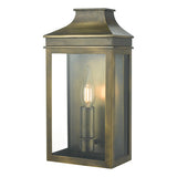 VAP5245 Coach Lantern Outdoor Wall Light Weathered Brass Ip44