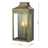 Coach Lantern Outdoor Wall Light Weathered Brass Ip44
