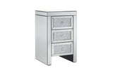 VIE3BSMIR 3 Drawer Bedside White