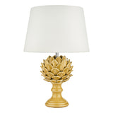 Table Lamp Yellow Ceramic With Shade