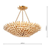 5 Light Pendant Gold