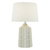 VON4239 Table Lamp White & Grey With Shade
