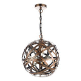 VOY0164 1 Light Pendant Antique Copper Ball