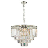 VYA0432 4 Light Pendant Polished Nickel Crystal