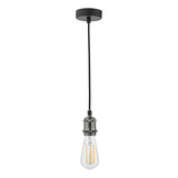 WAC0161 1 Light E27 Suspension Black Chrome Matt Black