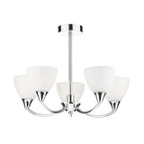 WAT0550-LED 5 Light Semi Flush Polished Chrome