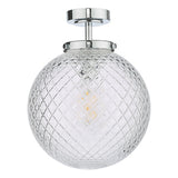 Bathroom Flush Polished Chrome Glass Ip44