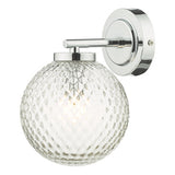 WAY0750 Bathroom Wall Light Polished Chrome Glass Ip44