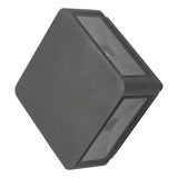 Outdoor 4 Light Wall Light Square Matt Grey Glass Ip65 Led