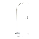Task Floor Lamp Antique Brass Led