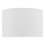 WEY132 White Faux Silk Drum Shade 32Cm
