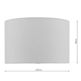 White Faux Silk Drum Shade 32Cm
