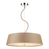 WHE0329 3 Light Pendant Taupe Frosted Glass