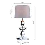 Table Lamp Polished Chrome With Shade