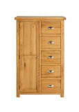 1 Door 5 Drawer Wardrobe Oak