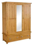 WOB3D2DROAK 3 Door 2 Drawer Wardrobe Oak