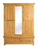3 Door 2 Drawer Wardrobe Oak