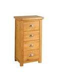WOB4NCHOAK 4 Drawer Narrow Chest Oak