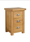 WOBL3BSOAK Large 3 Drawer Bedside Oak