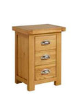 WOBS3BSOAK Small 3 Drawer Bedside Oak