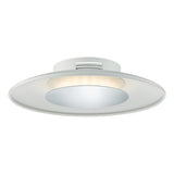 WOR522 Small Flush White & Polished Chrome Led