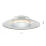 Small Flush White & Polished Chrome Led