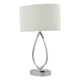 Touch Table Lamp Polished Chrome With Shade