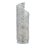WYR4232 Touch Table Lamp Spun Aluminium & Polished Chrome