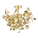 4 Light Semi Flush Gold Leaf