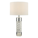 YAL422 Large Table Lamp Polished Chrome And Glass With Shade
