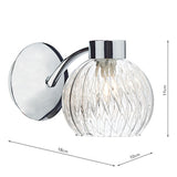 Single Wall Bracket Polished Chrome