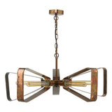 Industrial 5 Light Pendant Oiled Copper