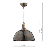 1 Light Pendant Mottled Bronze