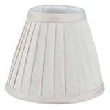 YOV0515 Ivory Faux Silk Pleated Shade 15Cm