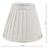 Ivory Faux Silk Pleated Shade 15Cm